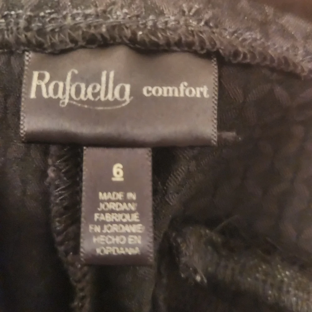 Rafaella Black Textured Pants 6 - Picture 6 of 7